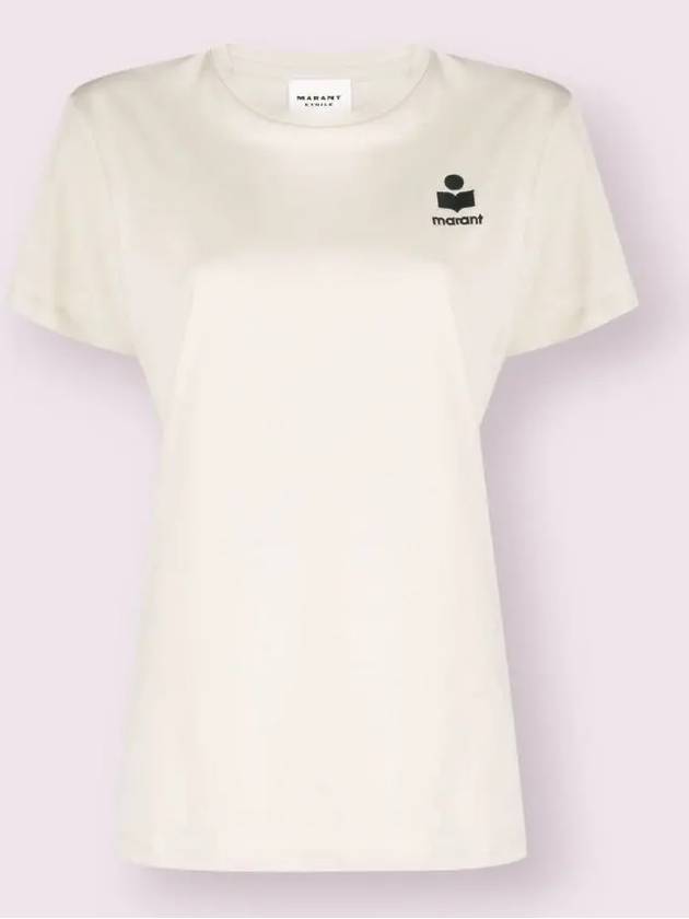 Aby Logo Short Sleeve T-Shirt Beige - ISABEL MARANT - BALAAN 2