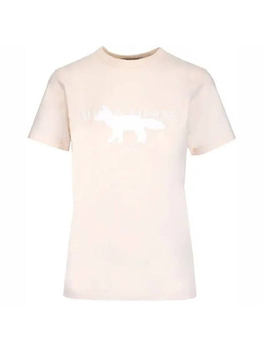 Fox Stamp Classic Short Sleeve T-Shirt Ecru - MAISON KITSUNE - BALAAN 1