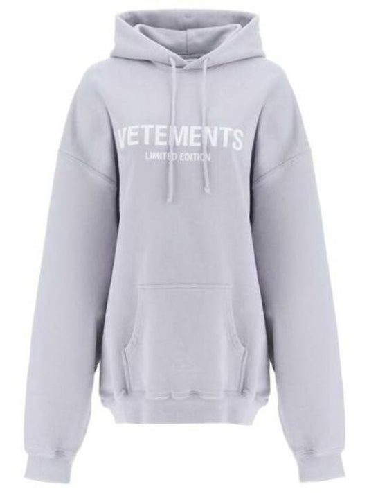 Logo Print Oversized Hoodie Purple - VETEMENTS - BALAAN 1