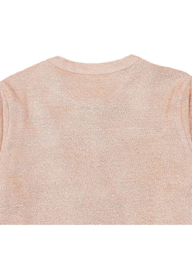 Panarea Henley Jumper Cotton Linen Knit Top Light Coral - LORO PIANA - BALAAN 7