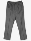 Band Crop Slim Fit Straight Pants Grey - AMI - BALAAN 3