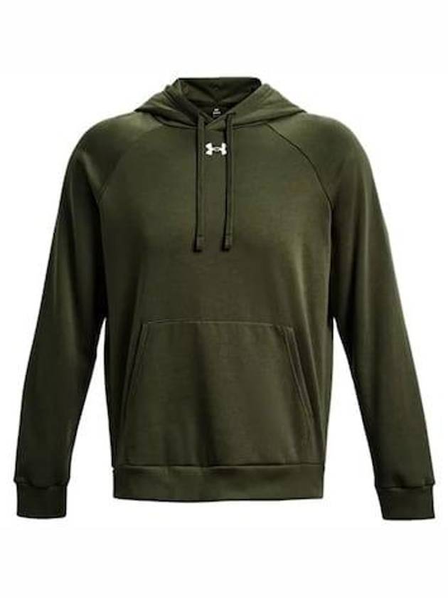 UA Rival Fleece Hoodie Green - UNDER ARMOUR - BALAAN 2