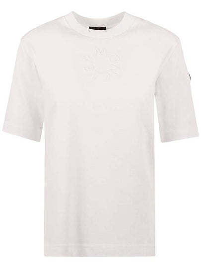 Embossed Logo Short Sleeve T-Shirt White - MONCLER - BALAAN 2