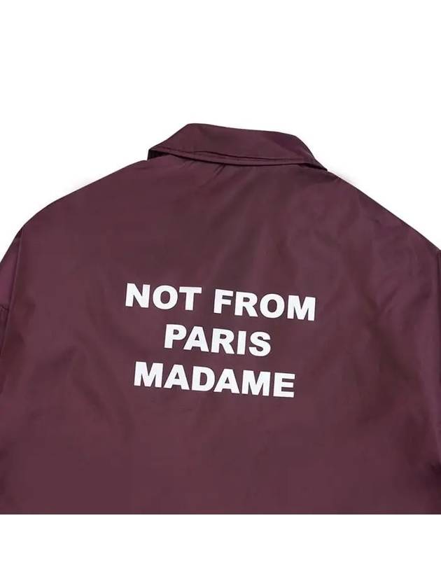 Drold Monsieur Men's LE VESTE POLAIRE Slogan Collar Jacket Burgundy CJT158 PA010 BX - DROLE DE MONSIEUR - BALAAN 4