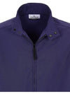 Men's Batavia Nylon Cotton Zip-Up Jacket Purple Blue - STONE ISLAND - BALAAN 4