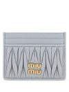 Materasse Nappa Leather Card Wallet Pearl Grey - MIU MIU - BALAAN 1