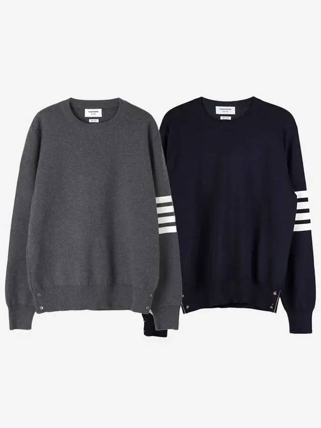 Milan stitch diagonal armband crew neck knit (2 types) MKA202A 00219 - THOM BROWNE - BALAAN 2