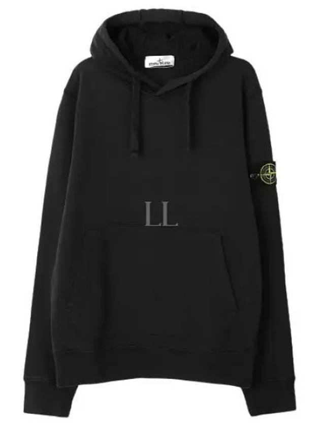 Signature Logo Patch Hoodie Black - STONE ISLAND - BALAAN 2