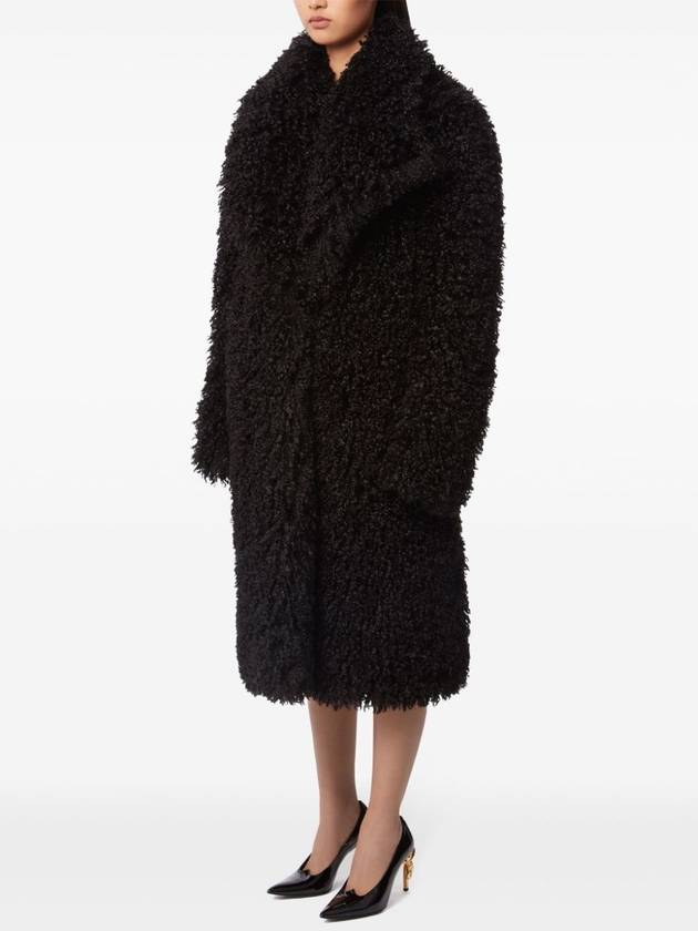 Oversized faux fur coat black - NINA RICCI - BALAAN 4