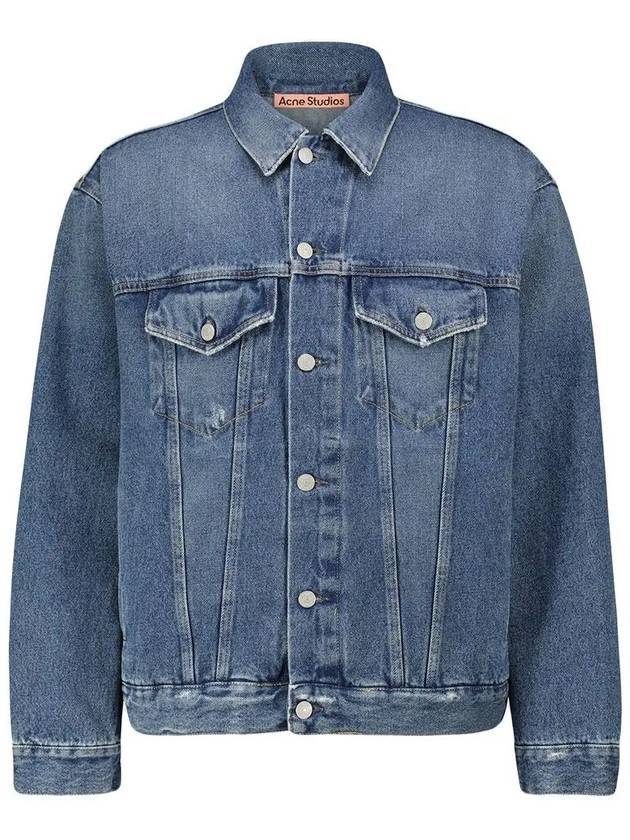 Oversized Denim Jacket Mid Blue - ACNE STUDIOS - BALAAN 1