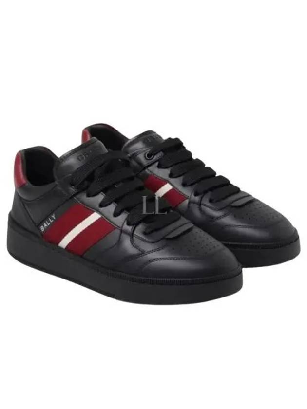 Rebby Leather Low-Top Sneakers Black - BALLY - BALAAN 2