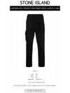 Men's Waffen Patch Utility Cargo Straight Pants Black - STONE ISLAND - BALAAN 3