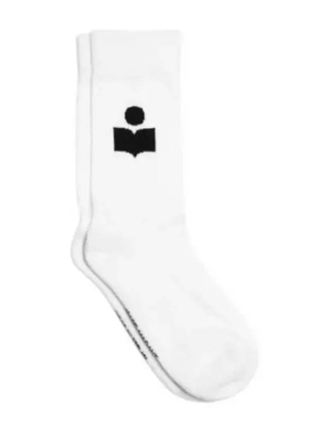 Embroidered Logo Socks White - ISABEL MARANT - BALAAN 2