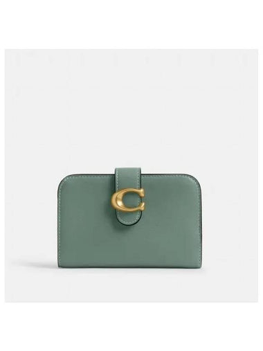 Tabby Half Wallet Green - COACH - BALAAN 1