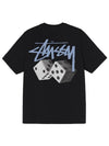 Roll the Dice T Shirt Black Women - STUSSY - BALAAN 1