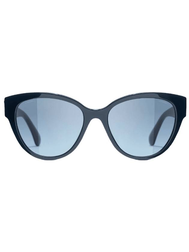 Butterfly sunglasses acetate blue frame blue gradient lenses Asian fit - CHANEL - BALAAN 1