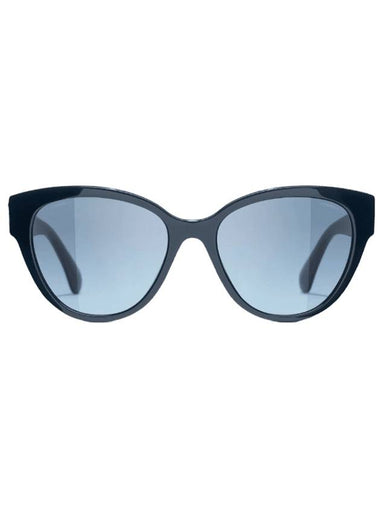 Eyewear Butterfly Acetate Sunglasses Blue - CHANEL - BALAAN 1