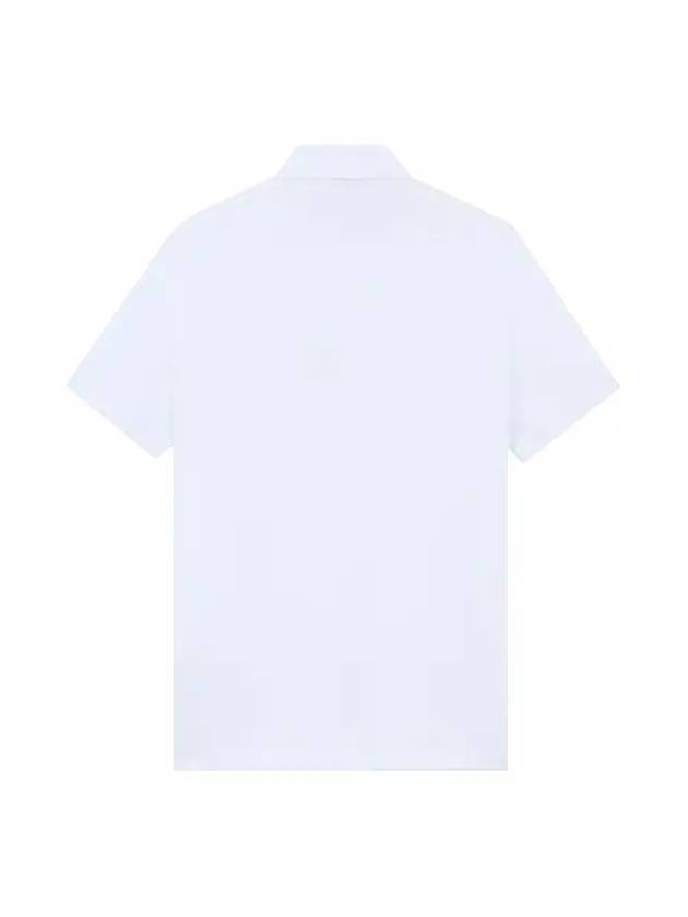 Organic Cotton Elastane Pique Polo White - STONE ISLAND - BALAAN 4