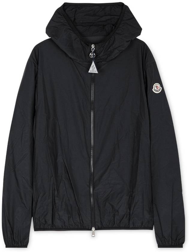 Fegeo Logo Patch Zip Up Hoodie Black - MONCLER - BALAAN 4