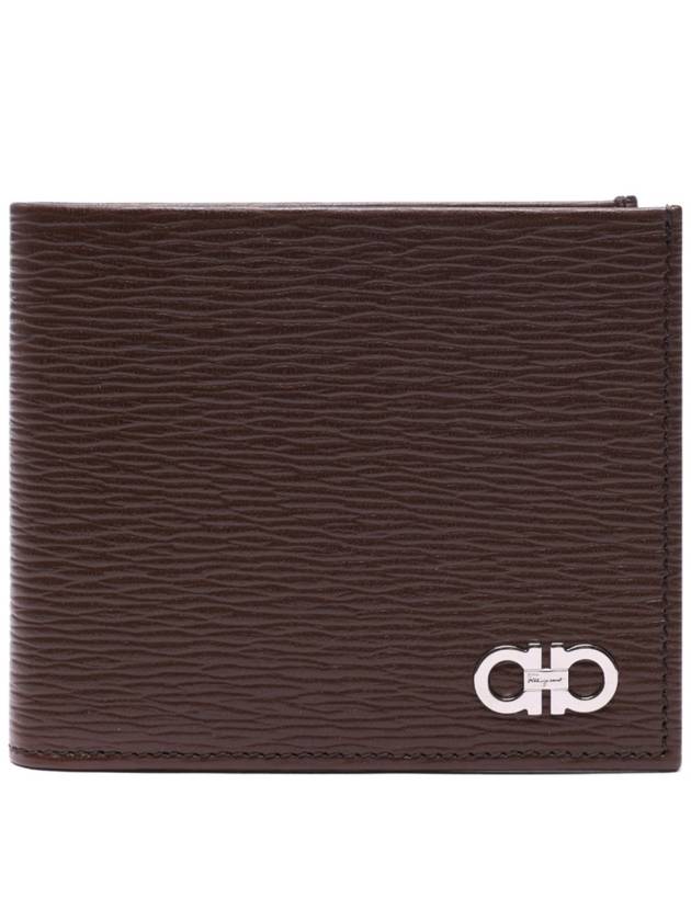 Gancini Half Wallet Brown - SALVATORE FERRAGAMO - BALAAN 3