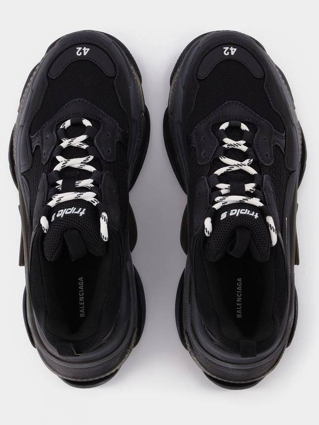 Triple S Clear Sole Low Top Sneakers Black - BALENCIAGA - BALAAN 5