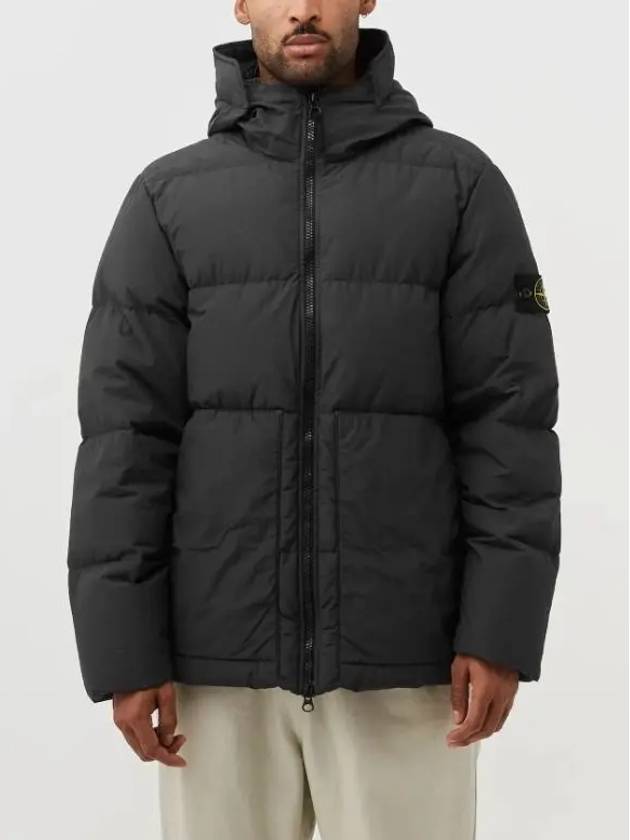 Naslan Light Watro Down Hooded Padding Black - STONE ISLAND - BALAAN 3