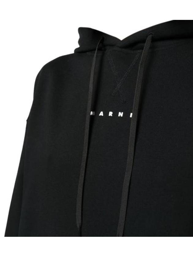 Logo Print Hooded Top Black - MARNI - BALAAN 4