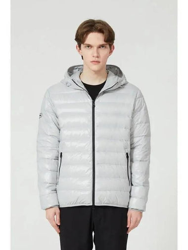 Aten M light gray men s down jacket - DUVETICA - BALAAN 1