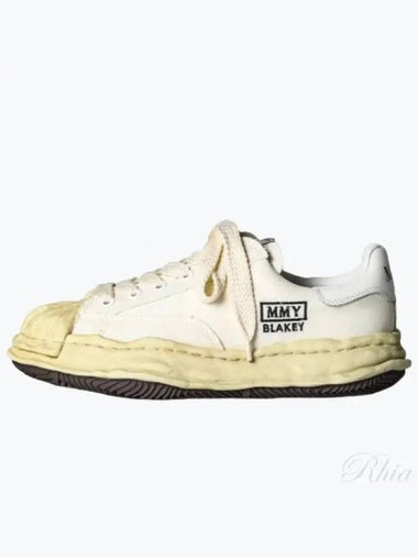 24 A11FW716 White Blakey VL OG Sole Canvas Low Top Sneakers - MIHARA YASUHIRO - BALAAN 1