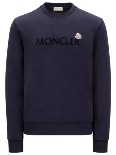 Logo Patch Sweatshirt Night Blue - MONCLER - BALAAN 1