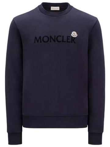 Logo Patch Sweatshirt Night Blue - MONCLER - BALAAN 1