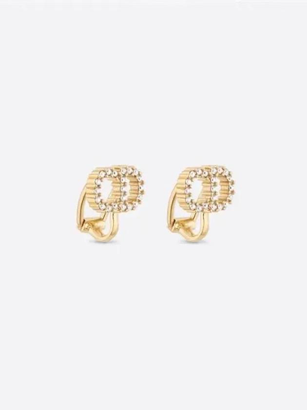 Clair CD Signature Clip Earrings Gold - DIOR - BALAAN 3