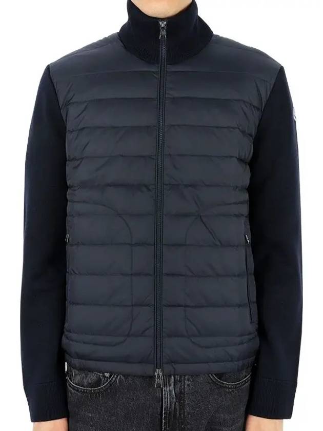 Men s High Neck Knit Padded Jacket Navy 9B50700 A9341 777 - MONCLER - BALAAN 2