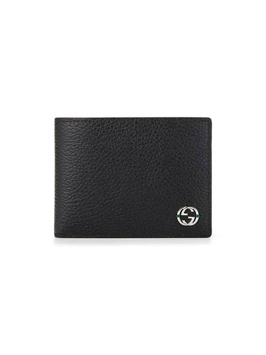 GG Interlocking Logo Two-Tone Half Wallet Green Black - GUCCI - BALAAN 1