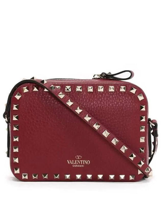 Rockstud Square Cross Bag Red - VALENTINO - BALAAN 2