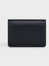 Triomphe Shiny Calfskin Flap Card Wallet Black - CELINE - BALAAN 4