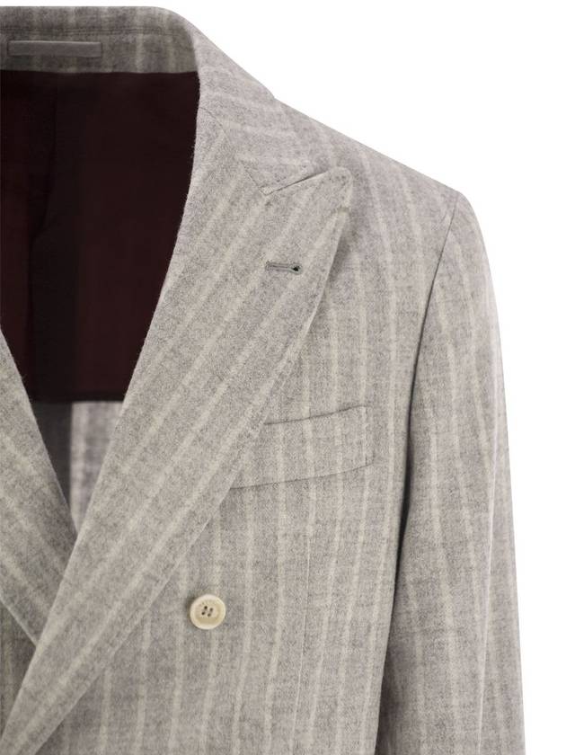 Pinstripe suit of alpaca and comfort wool - BRUNELLO CUCINELLI - BALAAN 4