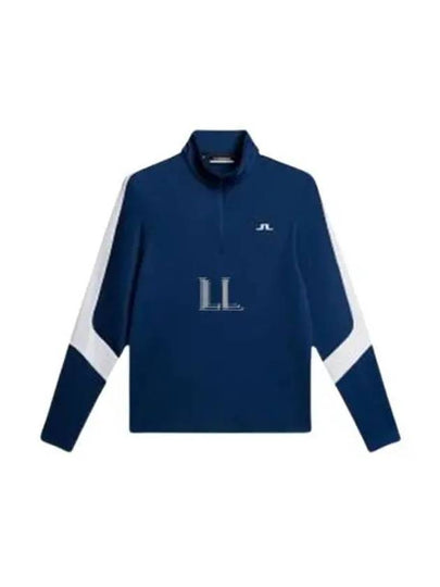 Men's Carl Mid Layer Long Sleeve T-Shirt Estate Blue - J.LINDEBERG - BALAAN 2