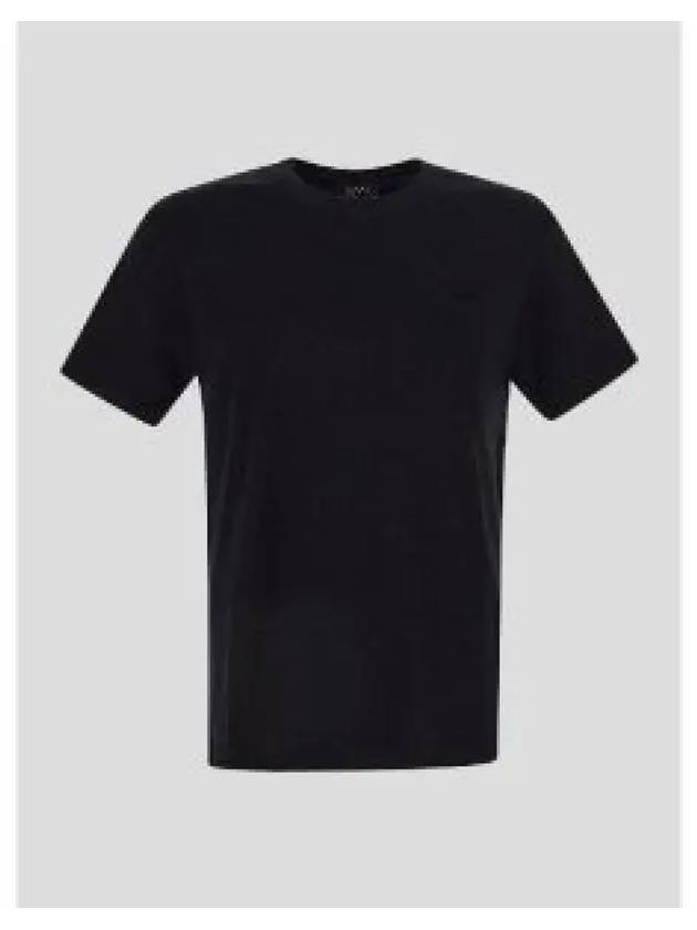 Lewis Cotton Short Sleeve T-Shirt Black - A.P.C. - BALAAN 2