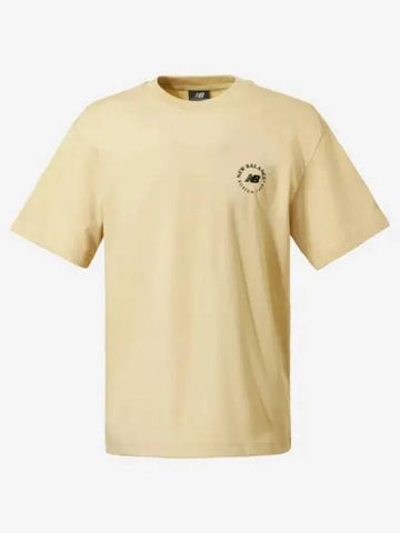 Uni NB Boy Travel T Shirt 36 Light Beige - NEW BALANCE - BALAAN 1