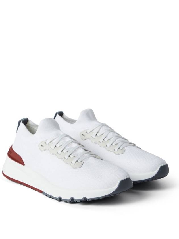 Knit Running Sneakers White - BRUNELLO CUCINELLI - BALAAN 4