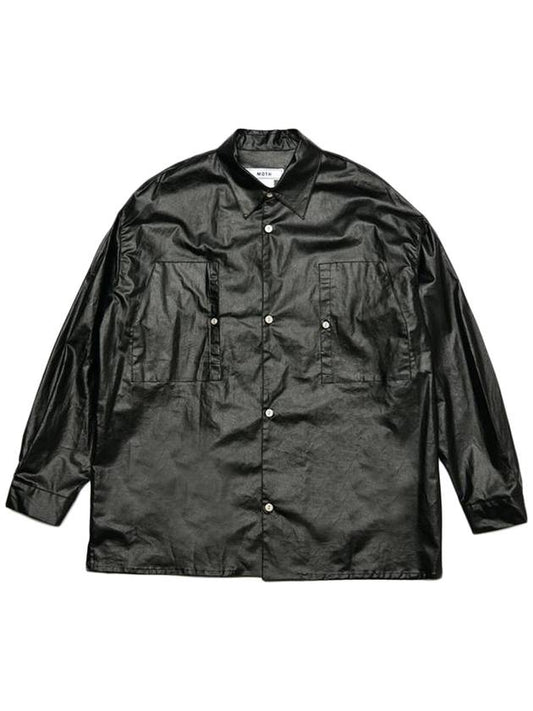 Fake Leather Shirt Black - MOTH - BALAAN 1
