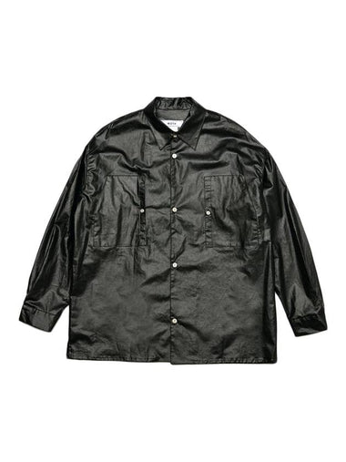 Fake Leather Shirt Black - MOTH - BALAAN 1