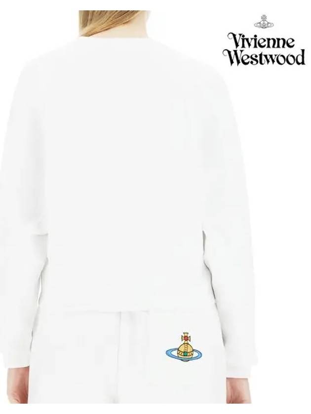 Spray ORB Logo Sweatshirt White - VIVIENNE WESTWOOD - BALAAN 7