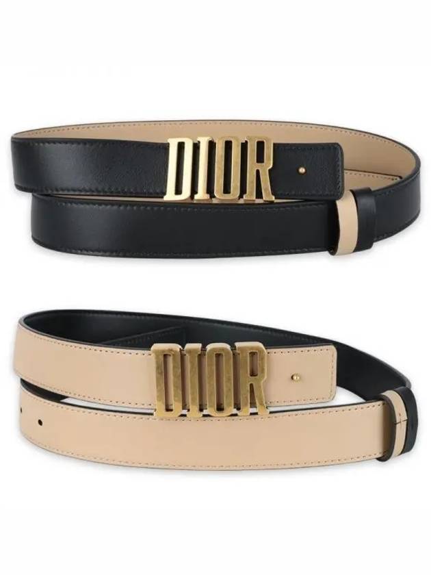 D Fence 30MM Smooth Calfskin Reversible Belt Black - DIOR - BALAAN 2