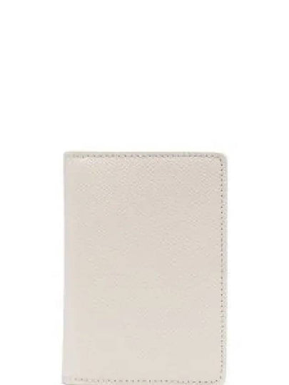 Stitched Bi-Fold Leather Card Wallet Grey - MAISON MARGIELA - BALAAN 2