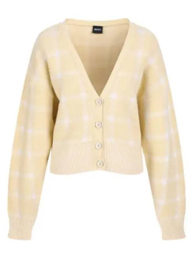 Boss women s check pattern V neck cardigan - HUGO BOSS - BALAAN 1