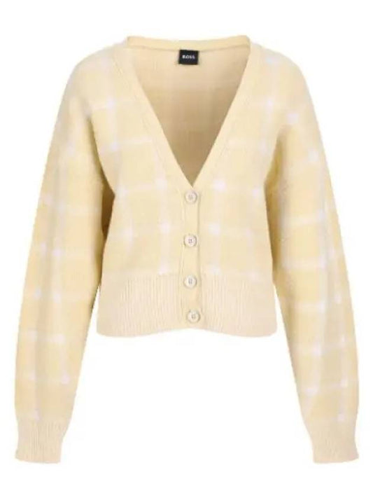 Boss women s check pattern V neck cardigan - HUGO BOSS - BALAAN 1