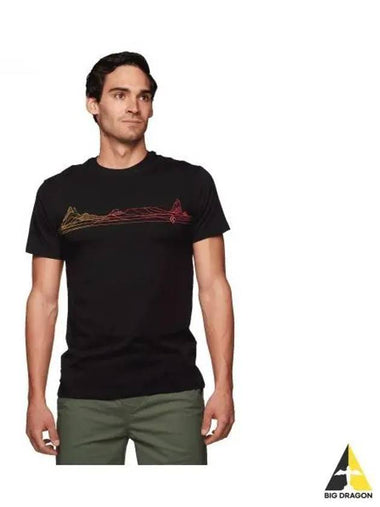 BLACK DIAMOND desert line SS tee MENS NAMAP730228 - BLACK & BROWN - BALAAN 1