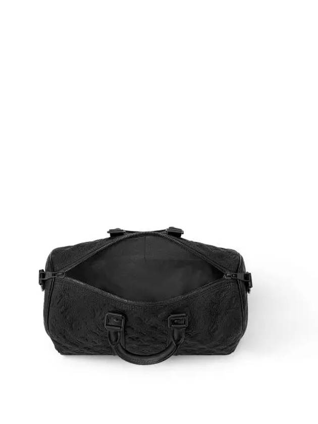 Keepall Bandouliere 35 Duffel Bag Black - LOUIS VUITTON - BALAAN 4